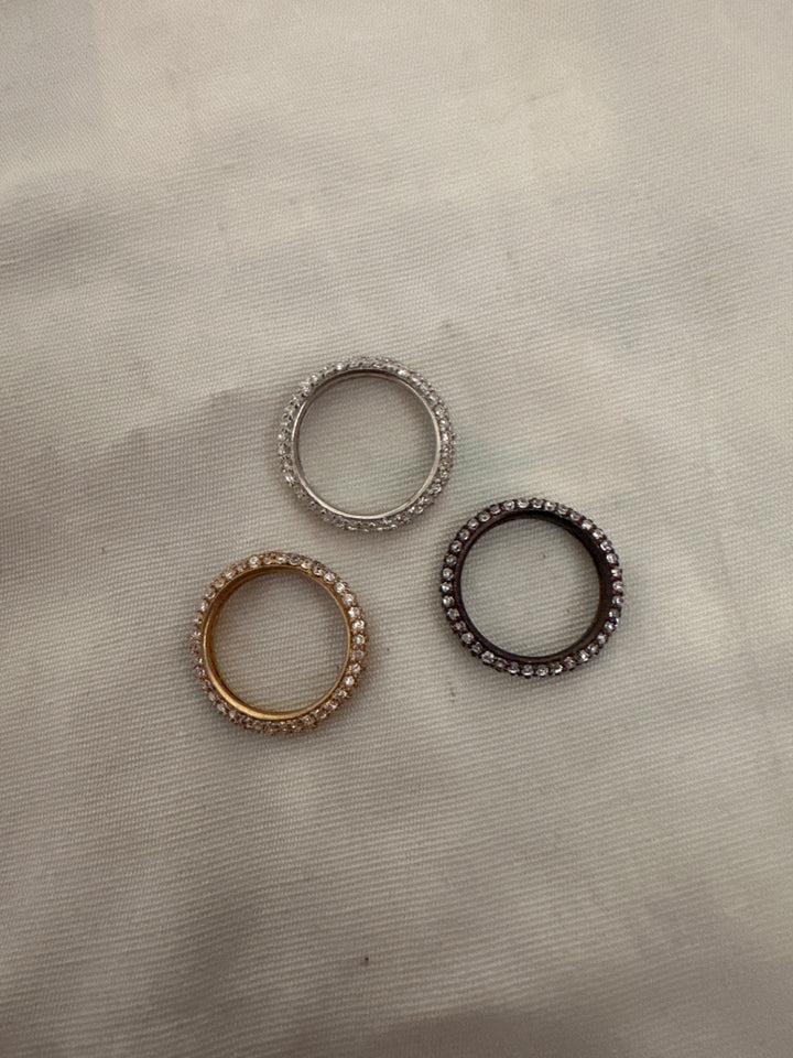 925 silver stack of band ring