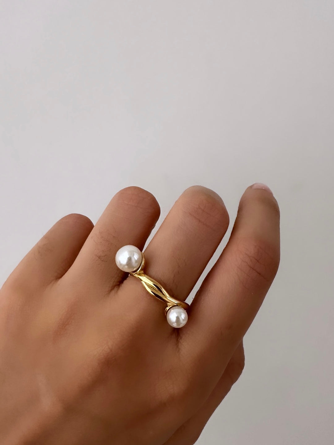 Duo Pearl Ring