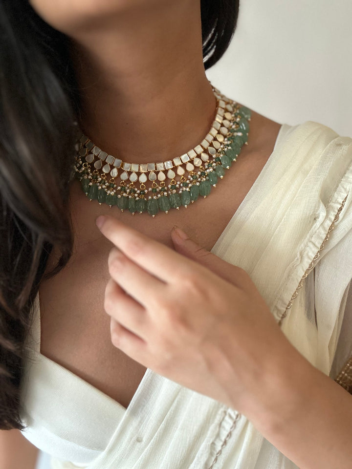 Porta green necklace set