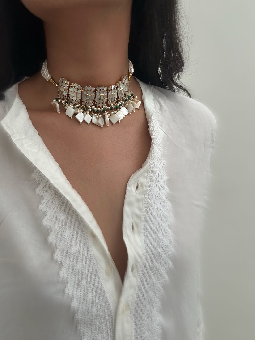 Milky Akoya Necklace Set