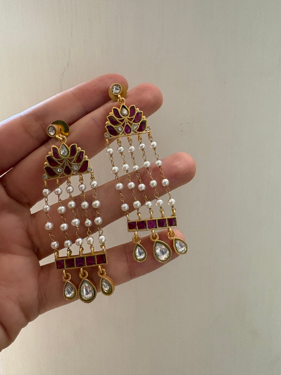 Lotus shaam earrings