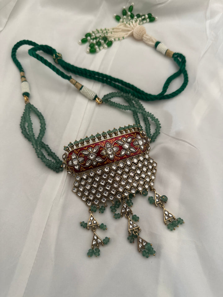 Lal bridal aad necklace set