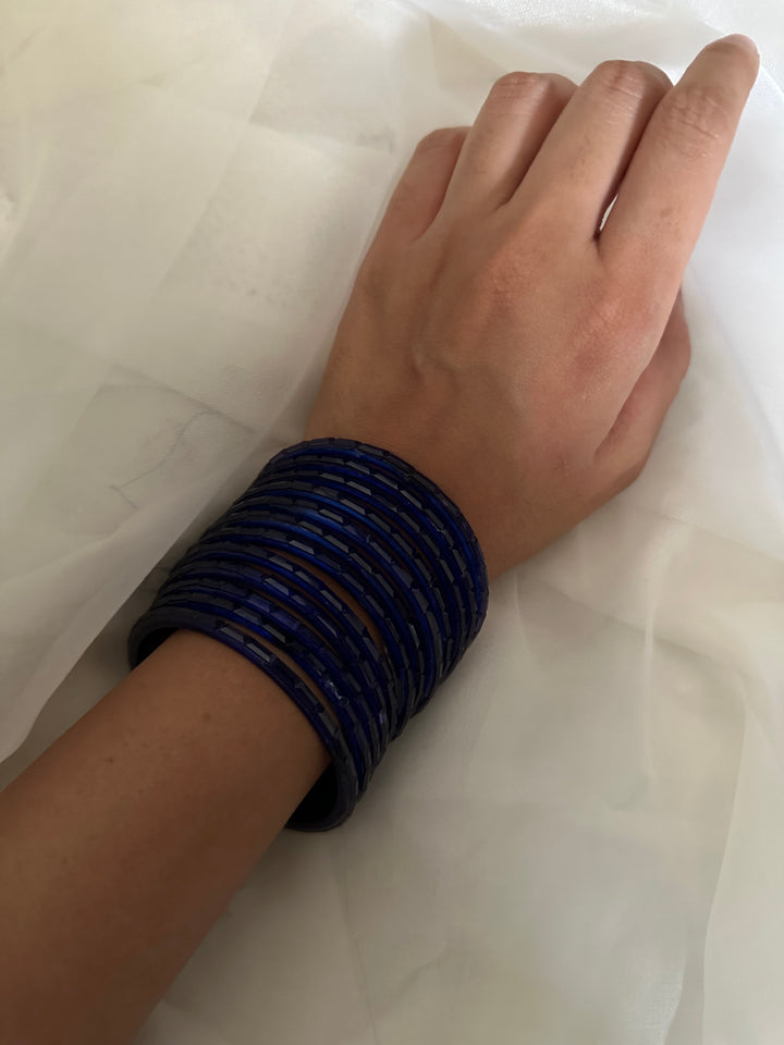 Teej blue set of 12 bracelet