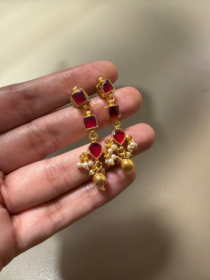 Heena pink necklace set