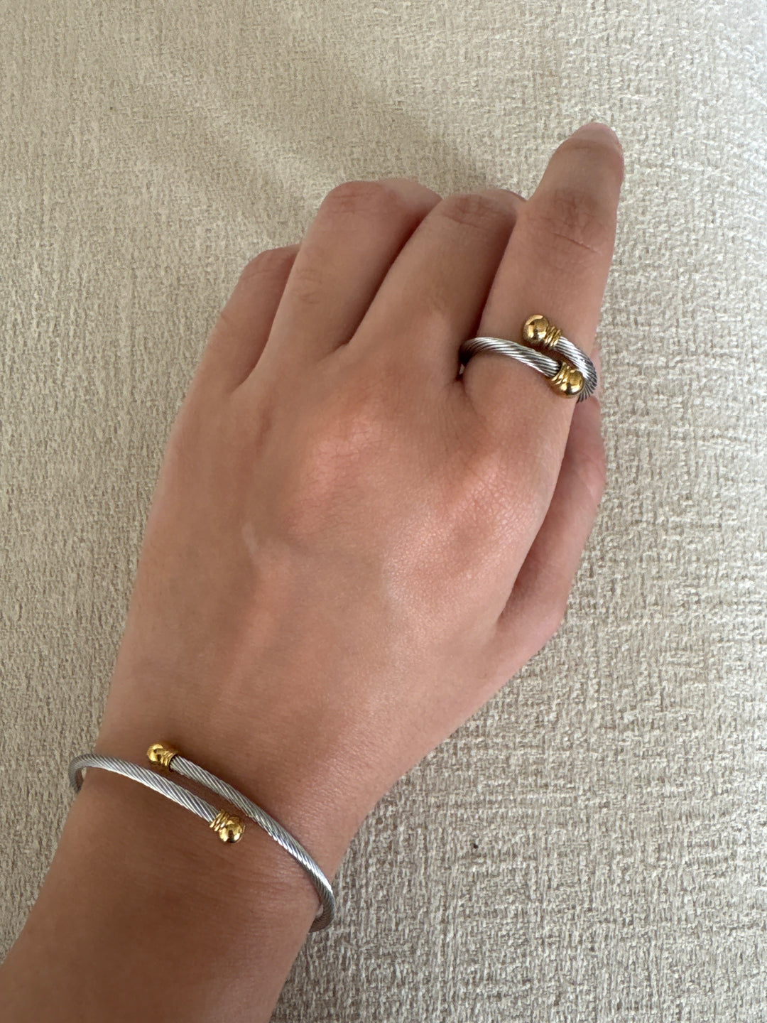 Wrap bracelet & ring set