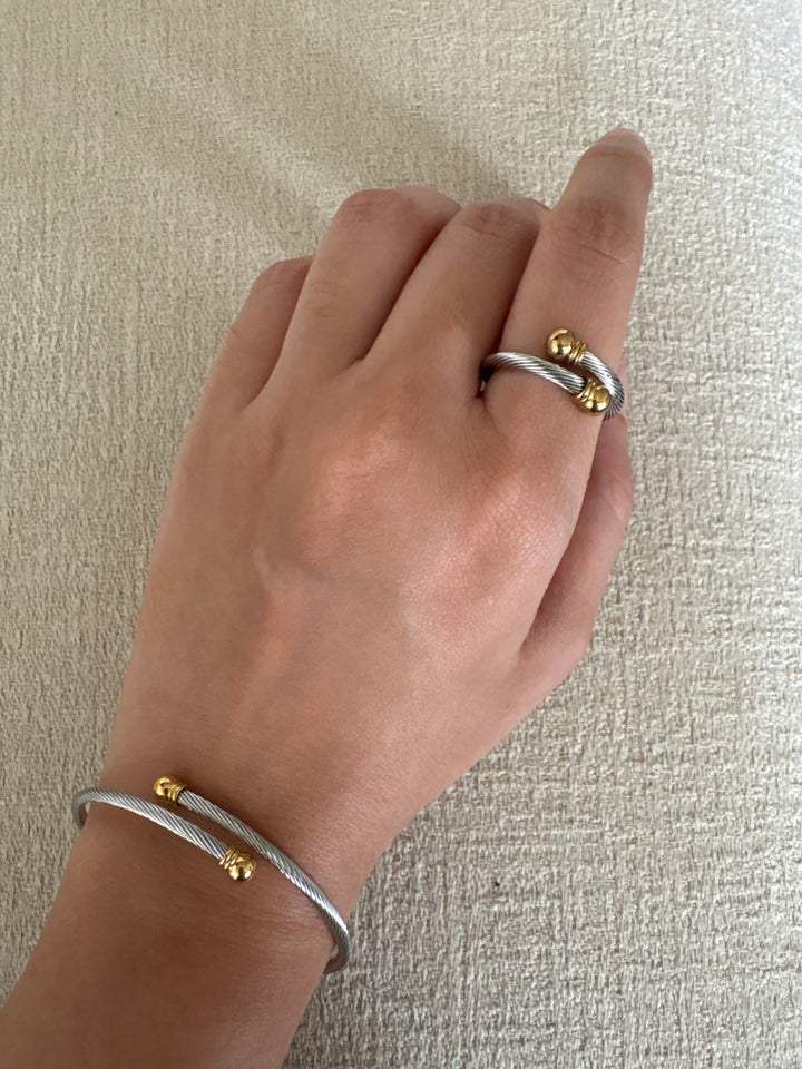 Wrap bracelet & ring set