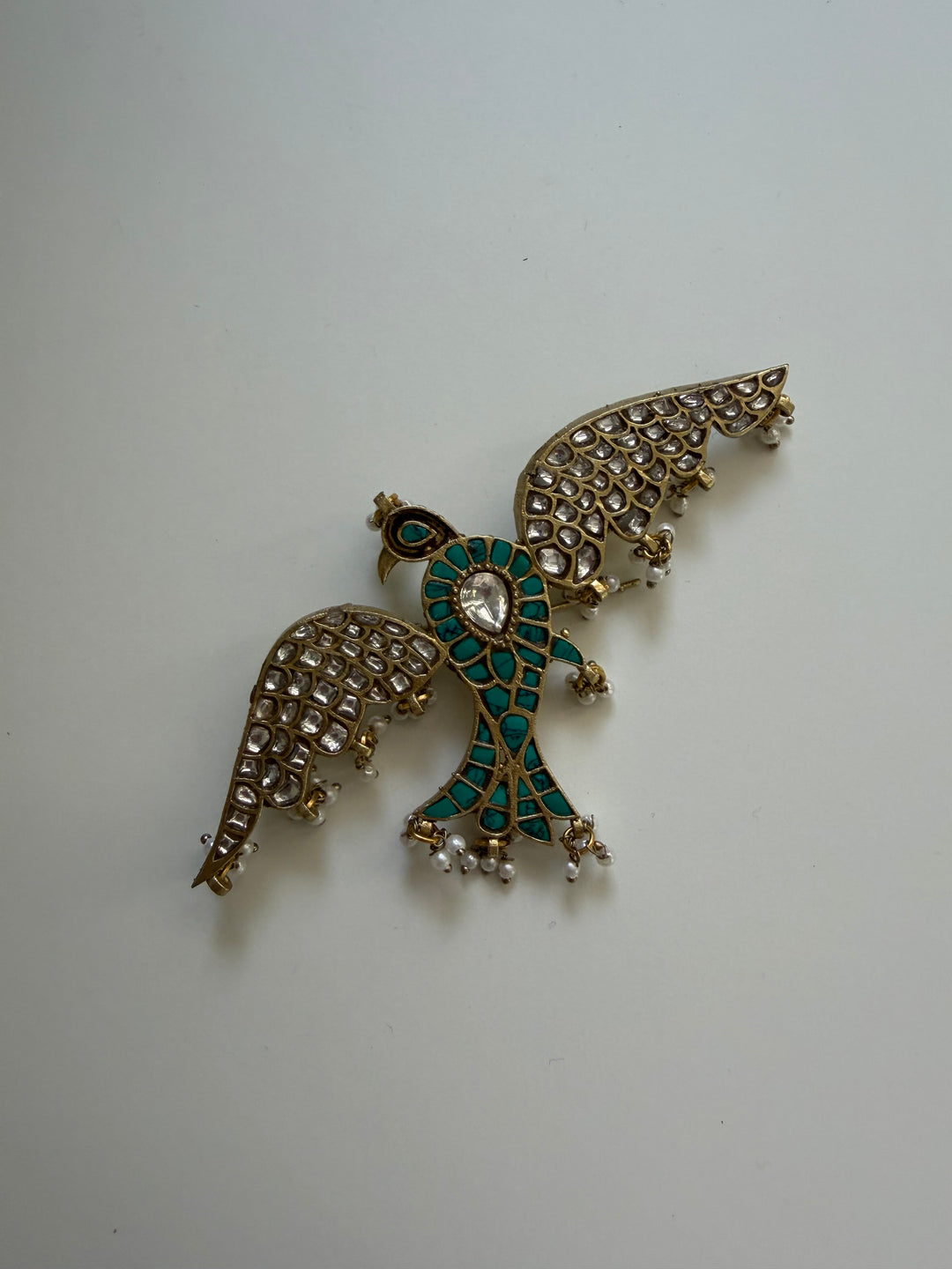 Flying bird brooch pin