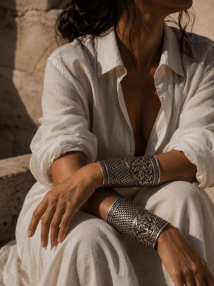 Bhil chatai chunky cuff bracelet