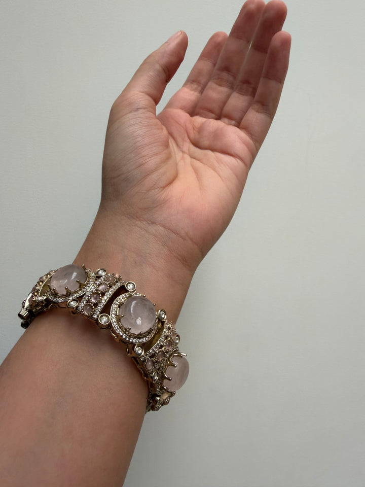 Pink rose bracelet