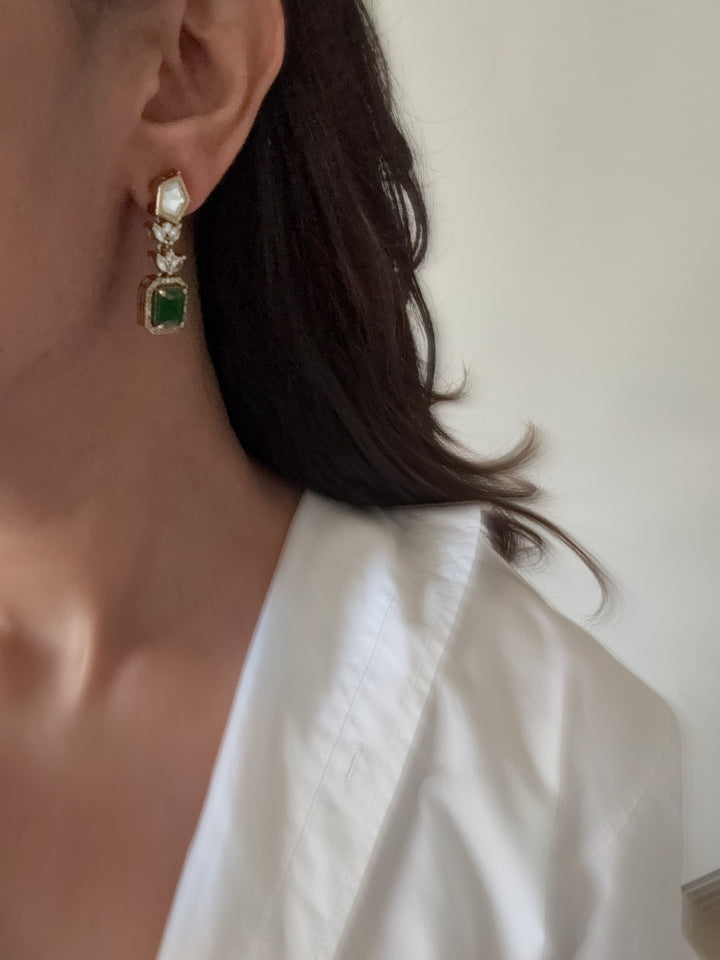 Ameli green victorian earrings