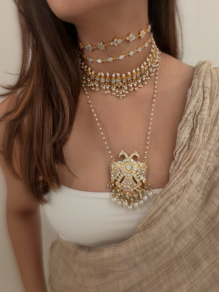 Celestial pearl necklace