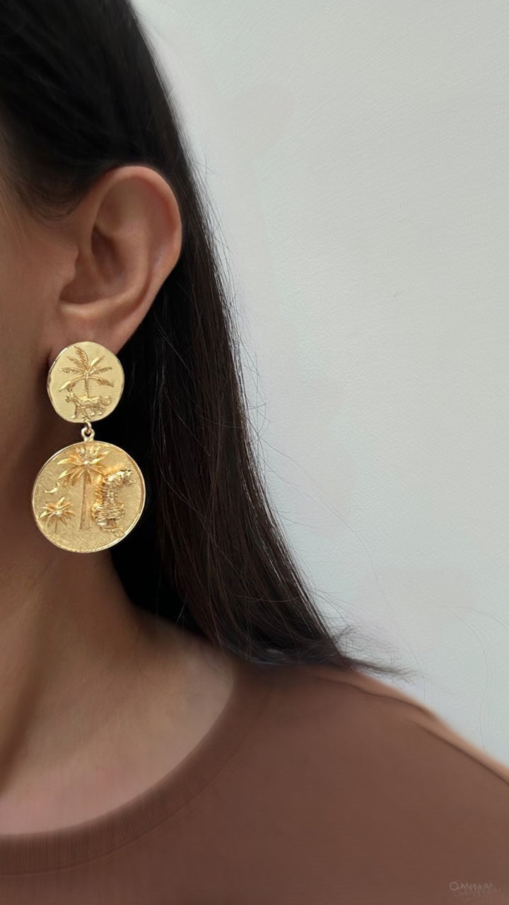Moonlit king of the jungle earrings