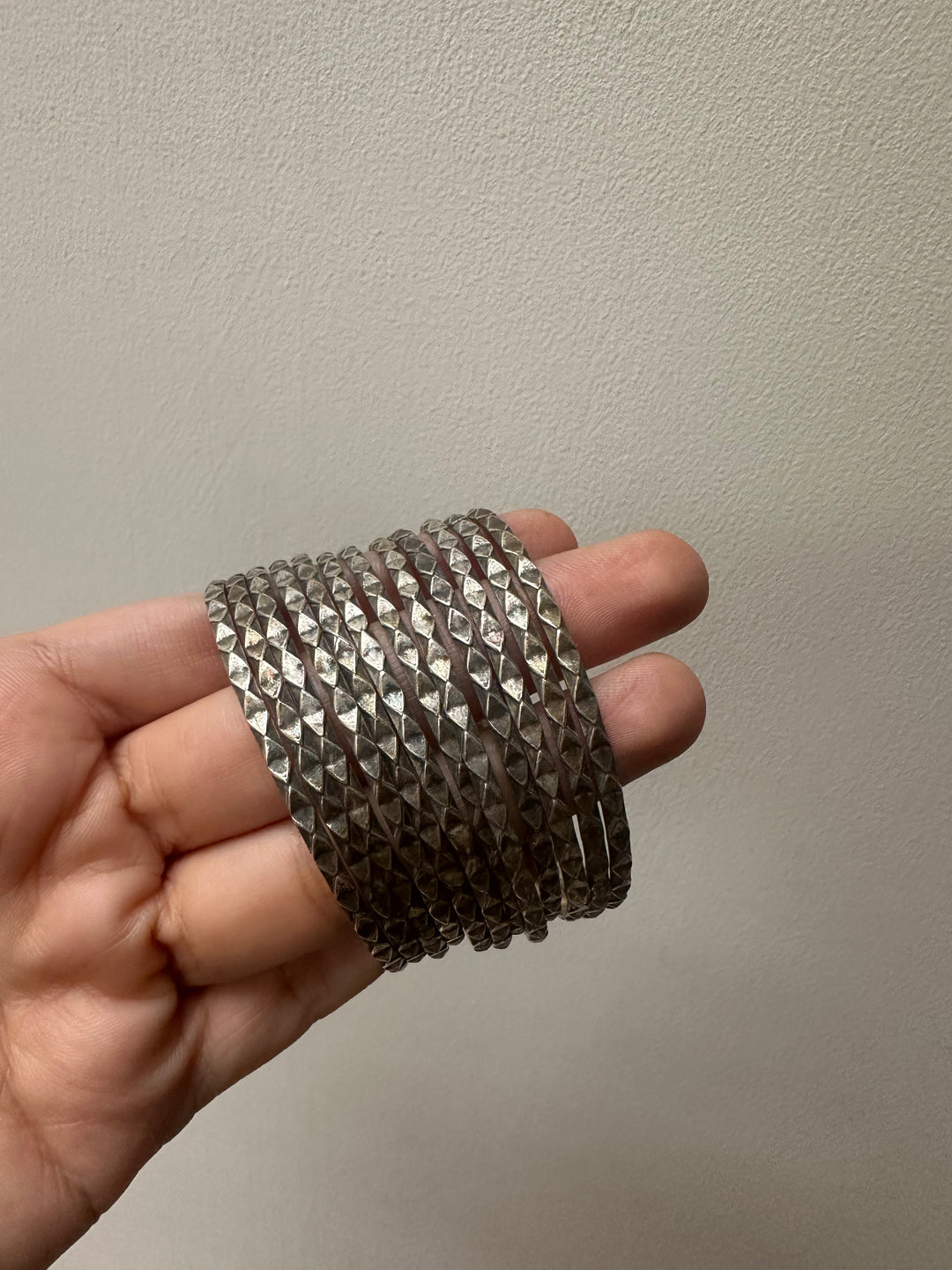 Chandni silver 12 bangle bracelet