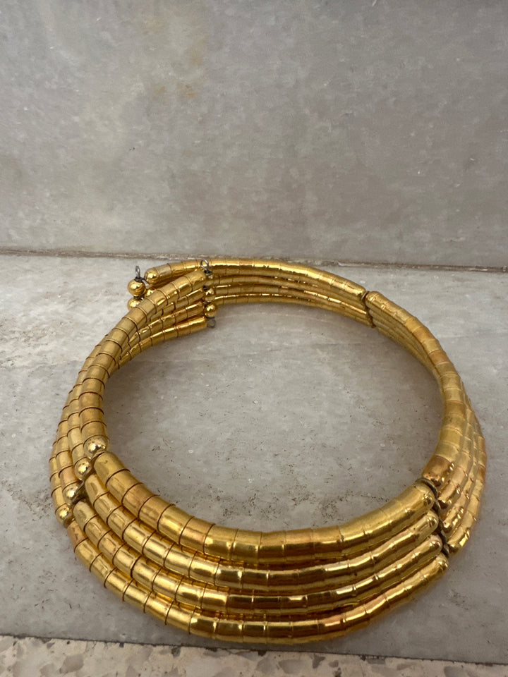 Goldie pipe choker necklace