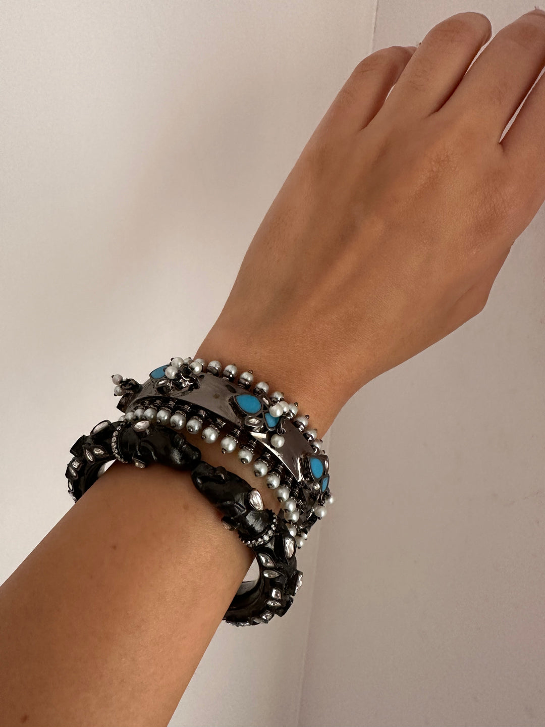 Charcoal bangle bracelet