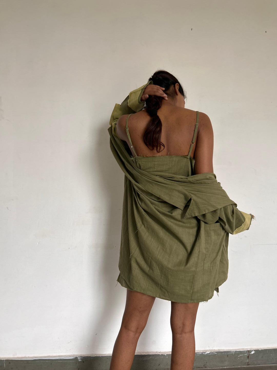 The olive coatdress