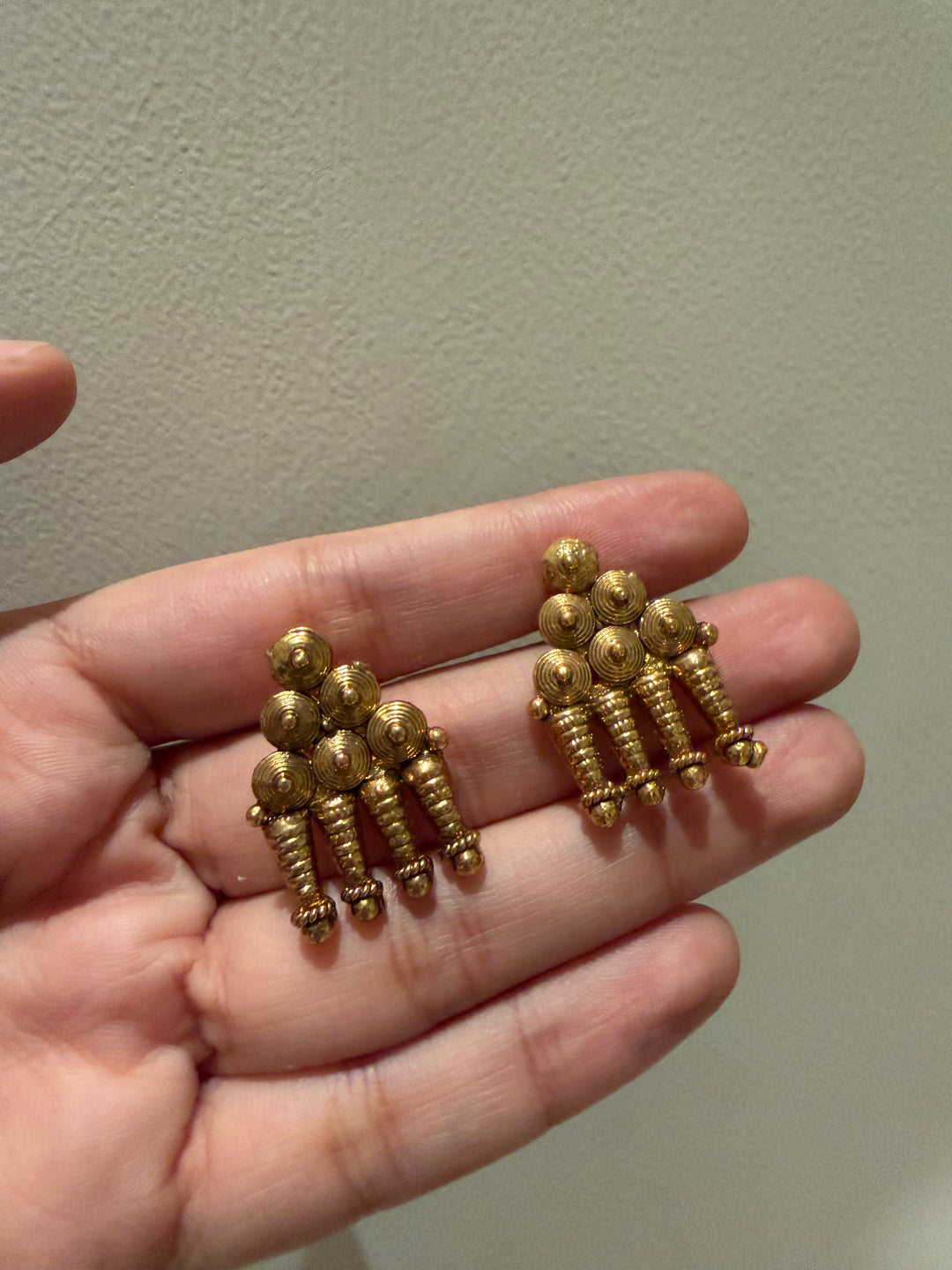 Devi linear tribal earrings