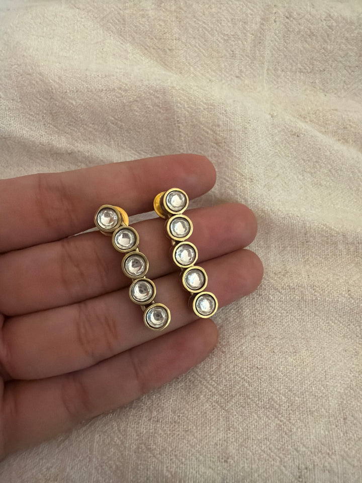 Round polki parla double strand necklace