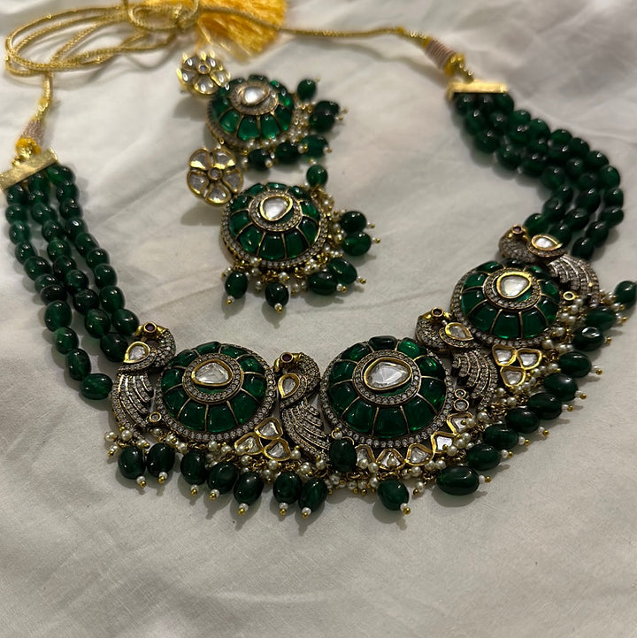 Dancing Peacock Necklace Set