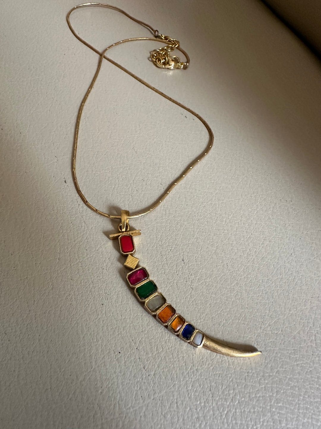 Crescent multi necklace