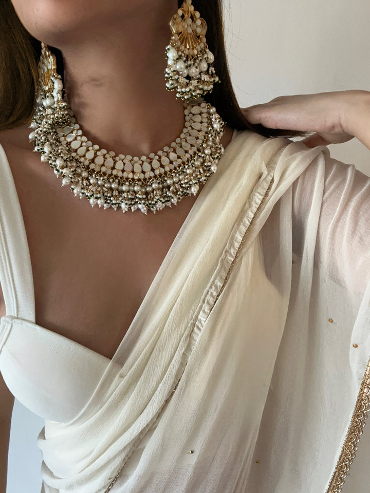 Lakshmi mop bridal necklace set