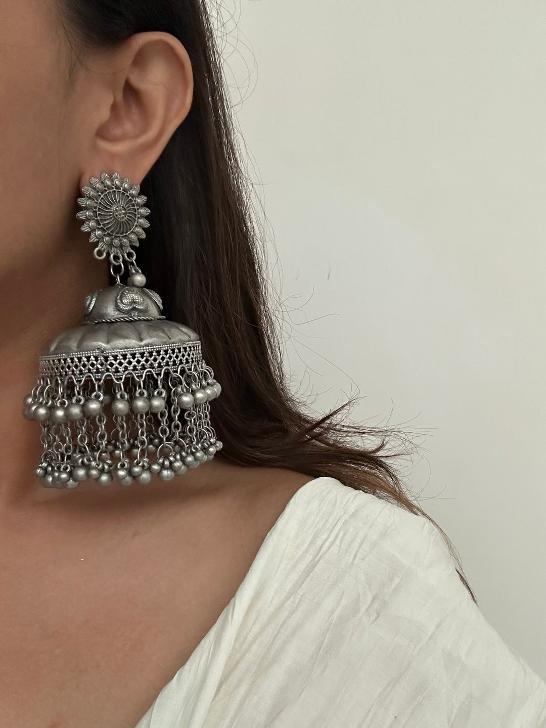 Beida tribal jhumki earrings