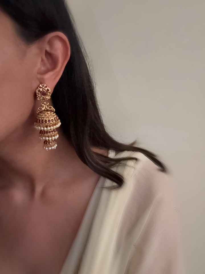 Sundar temple earrings