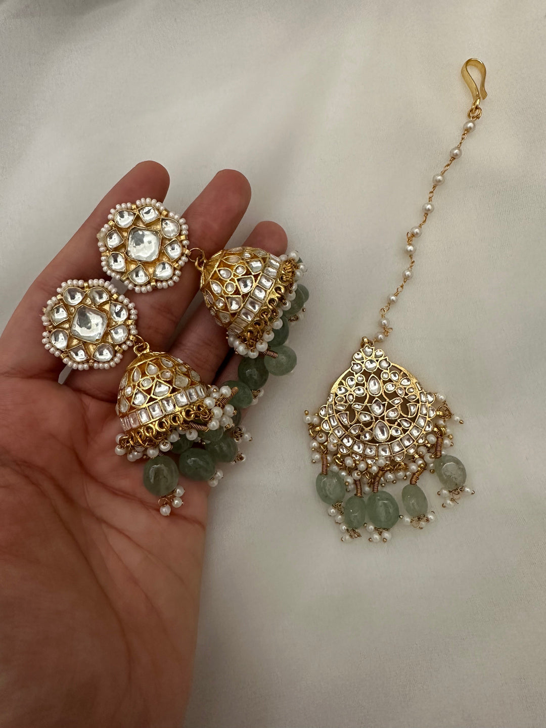 Marina earring tikka necklace set