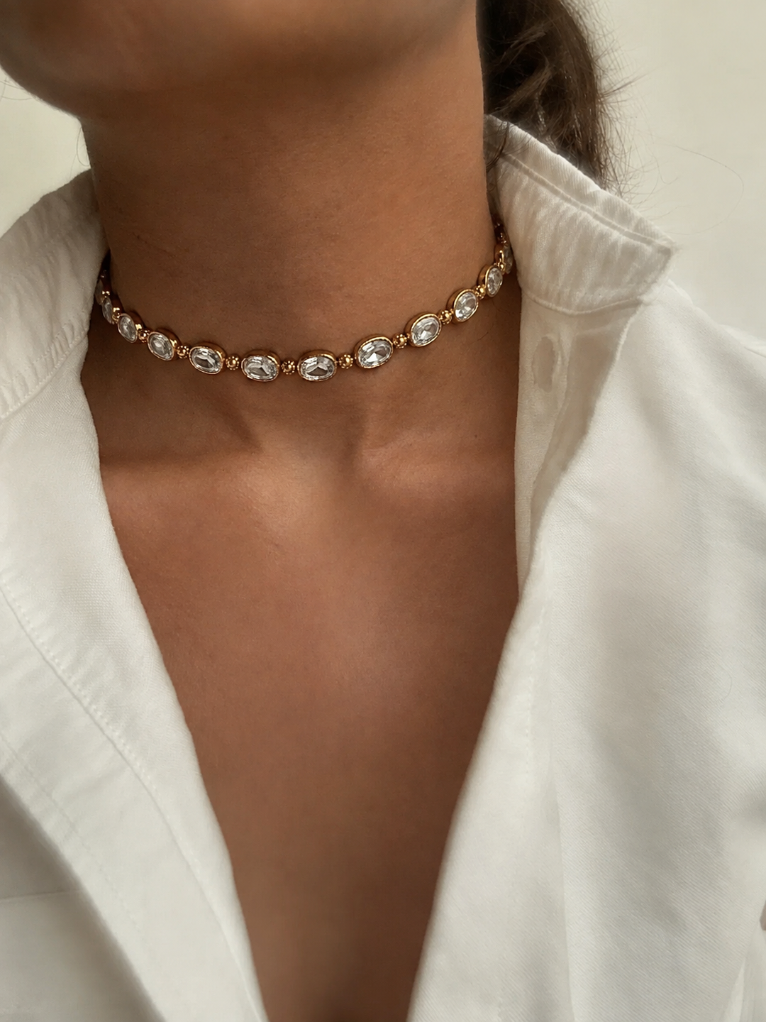 Classic moissanite necklace set
