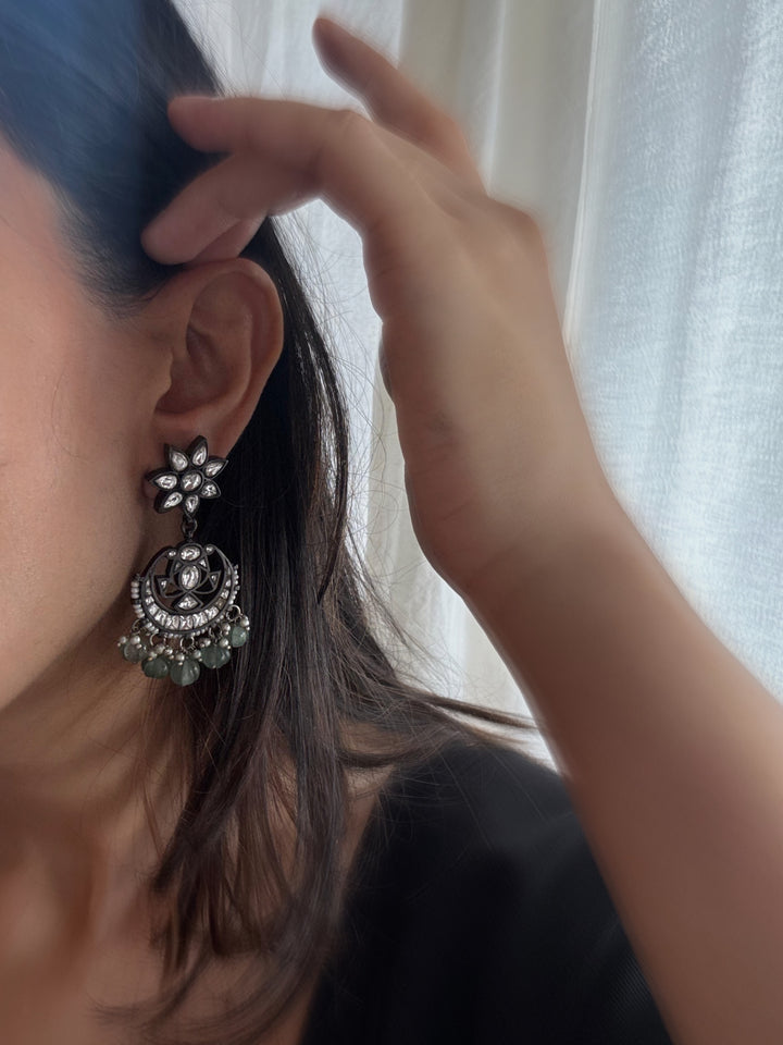 Sweta charcoal earrings