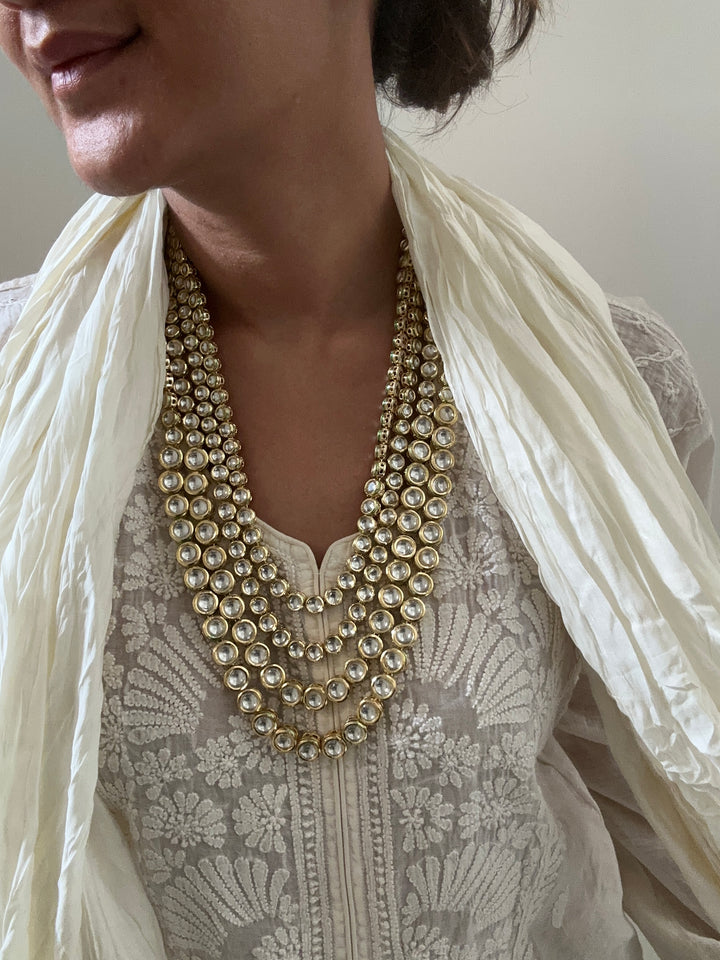 Bhav 7 jadau strand necklace