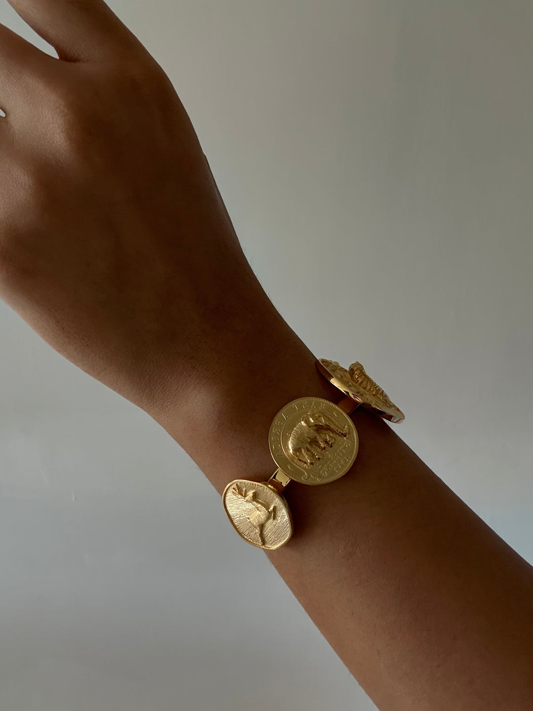 Majestic tiger coin bracelet