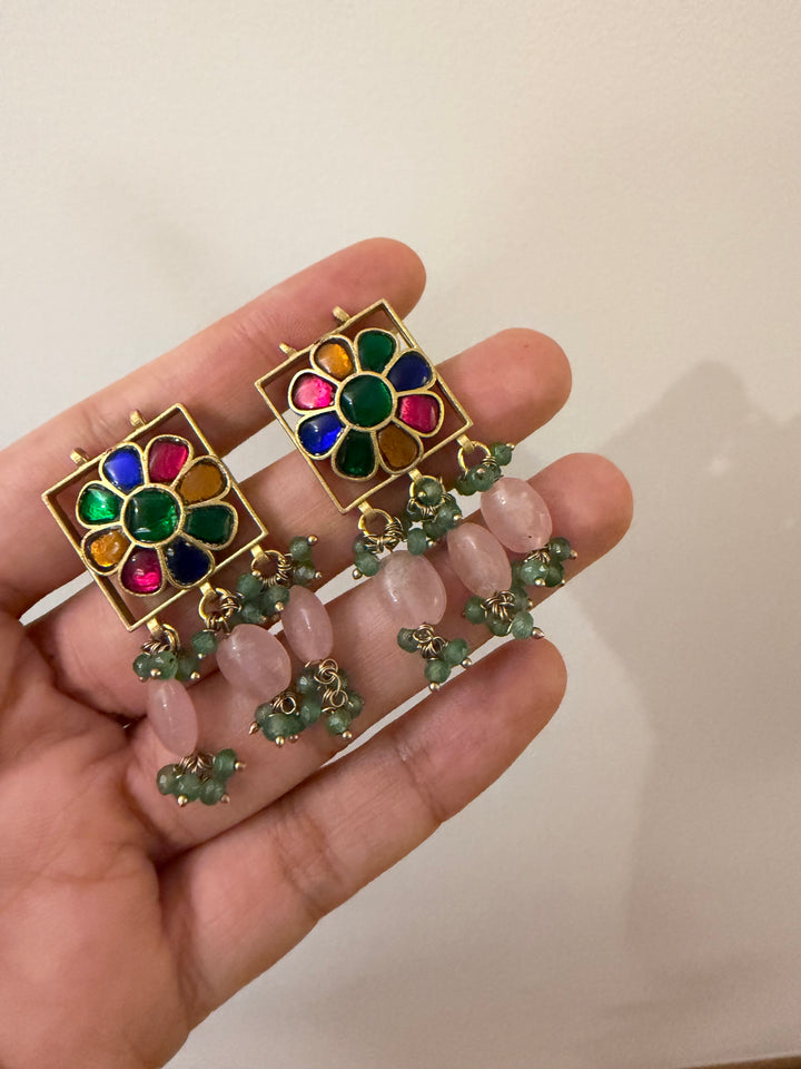 Multicolor bridal necklace
