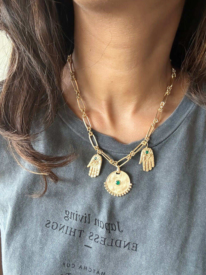 Hamsa motif necklace