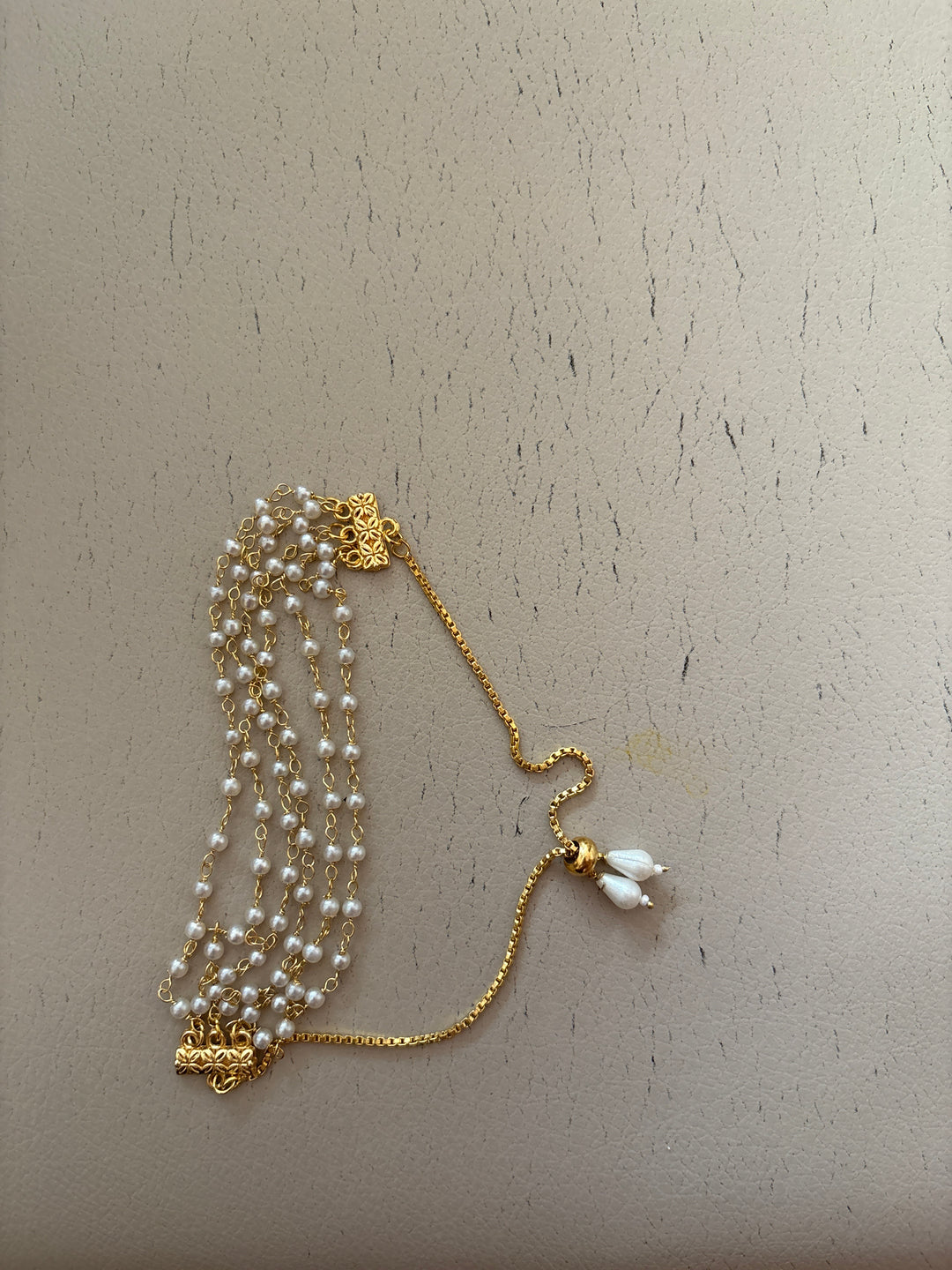 Innayat pearl drawstring bracelet