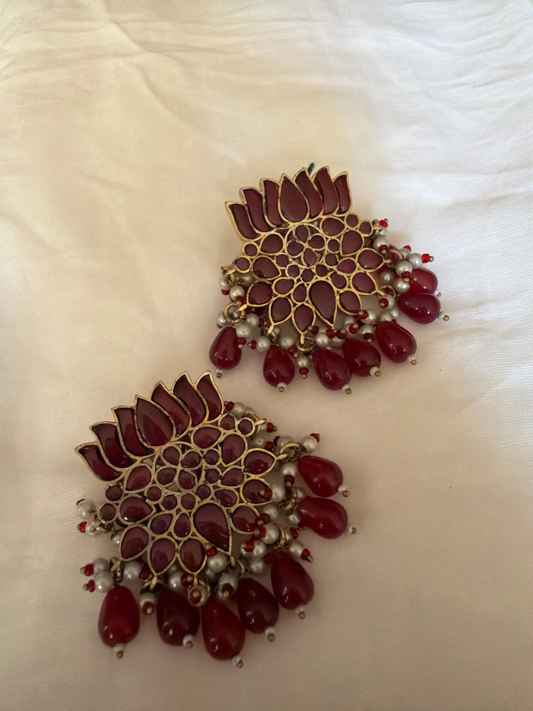 Midas 9 pink lotus earrings