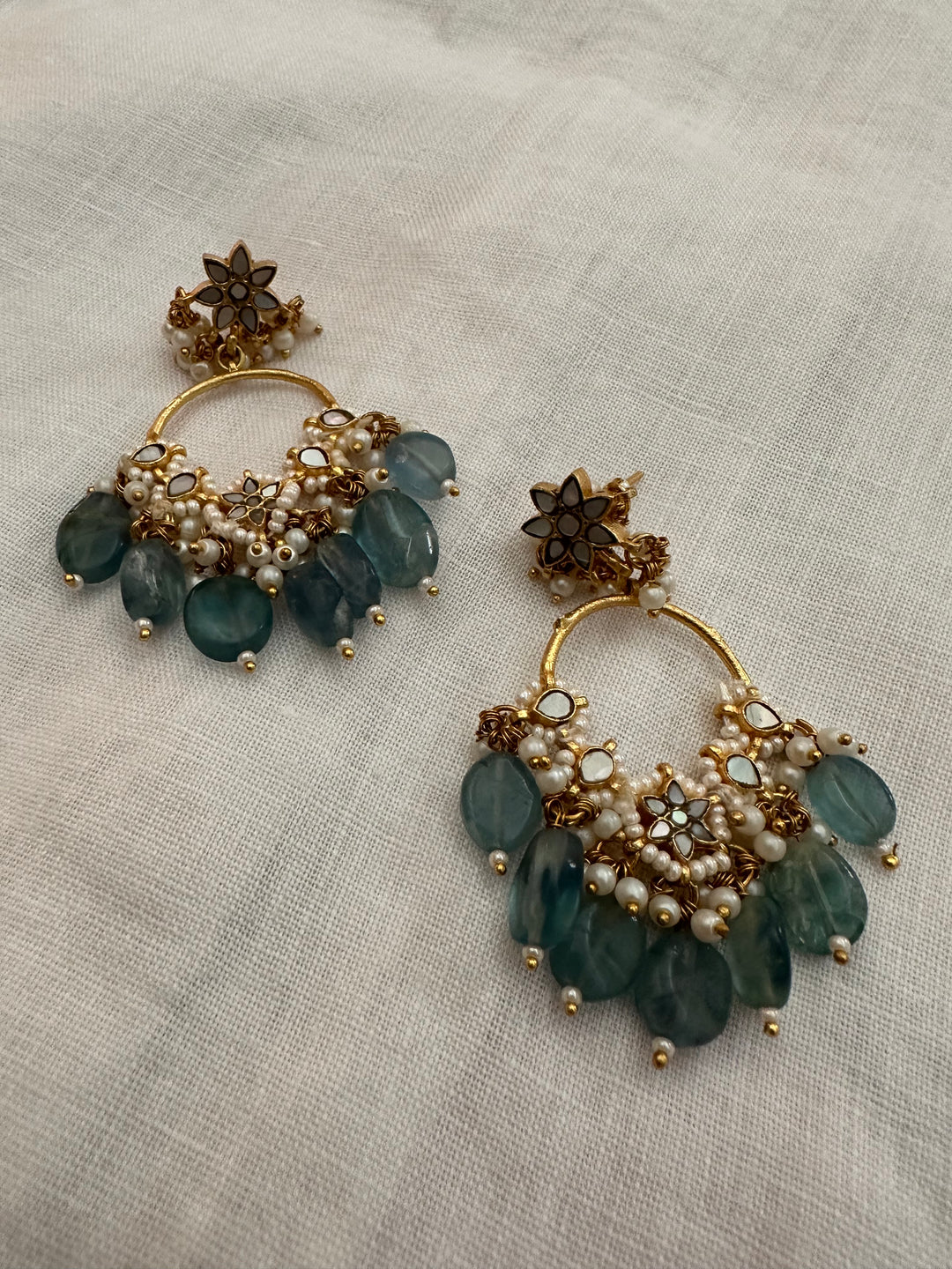 Green Nath Earrings