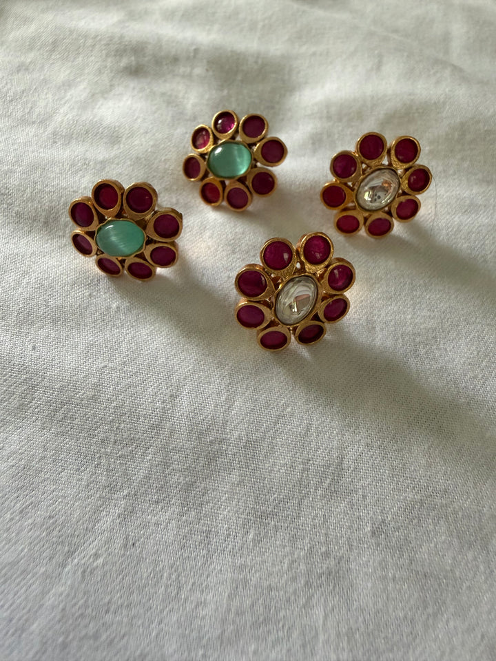 Madhubala flower earrings