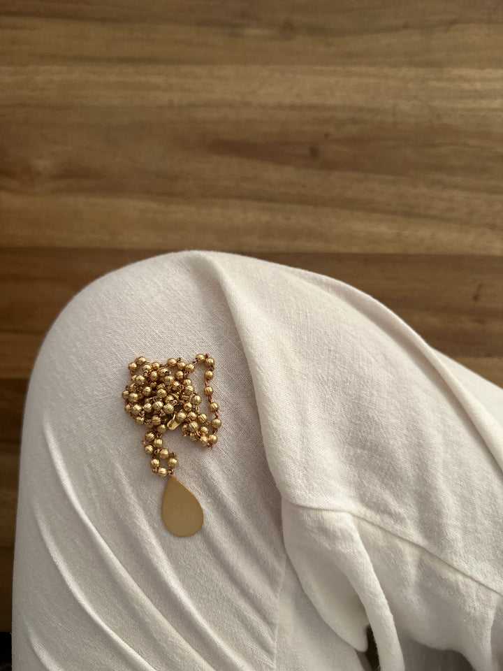 Cintra gold drop necklace