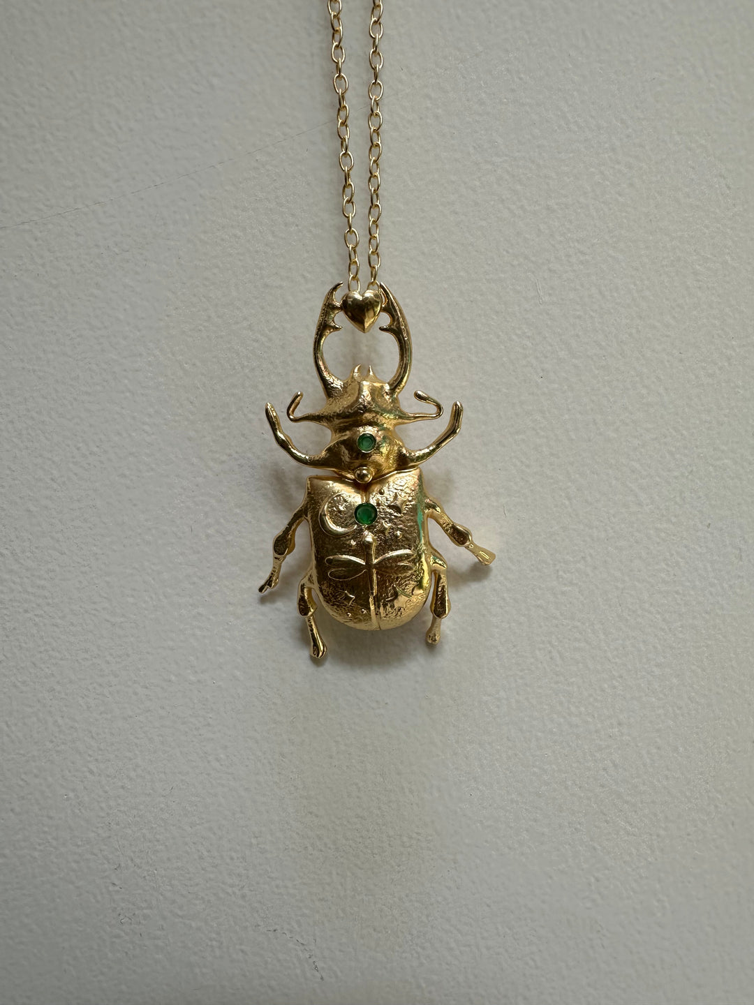 Beetle fly necklace