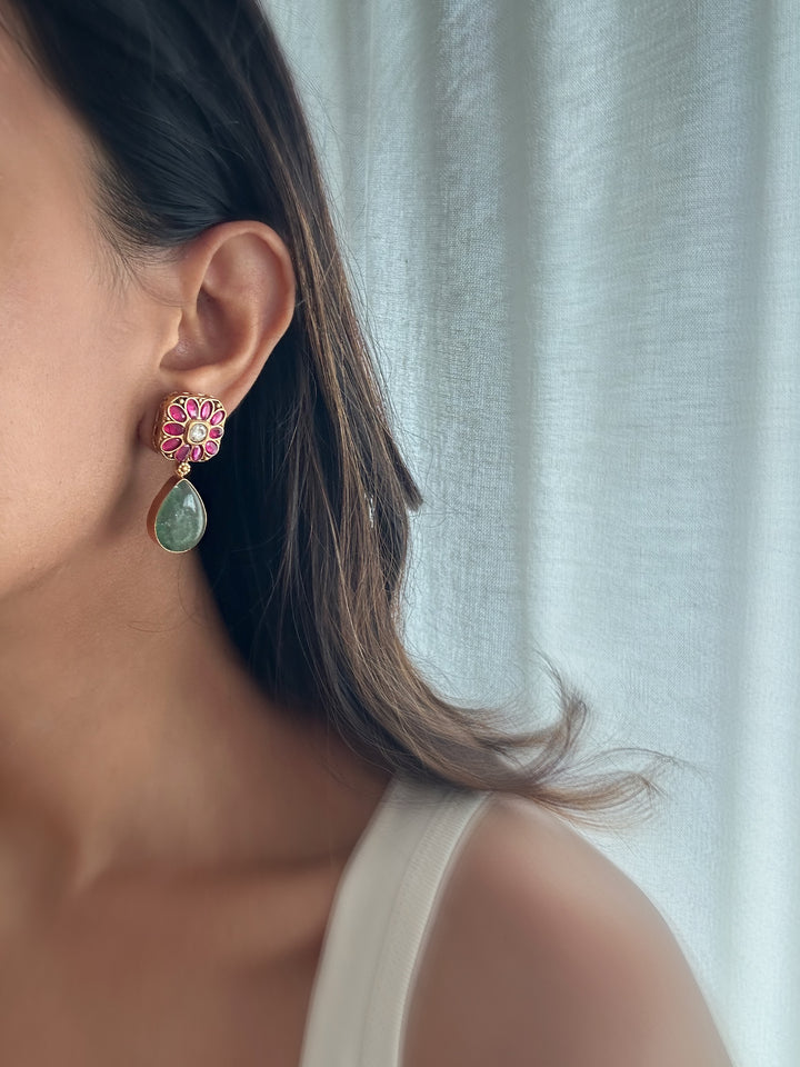 Prahant Prehnite earrings