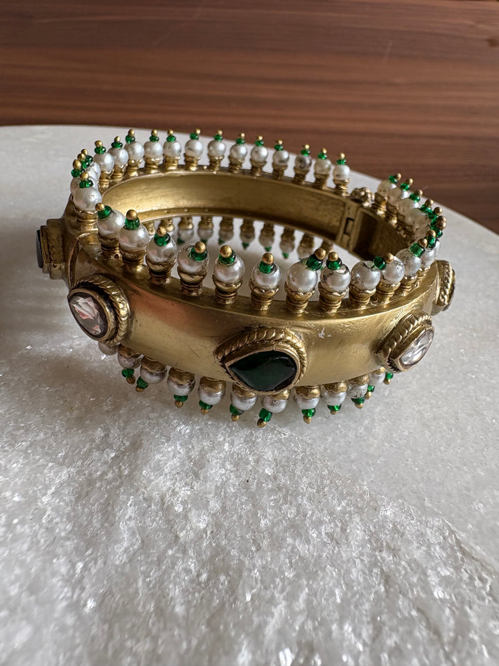Antique Kundan Bracelet Stack
