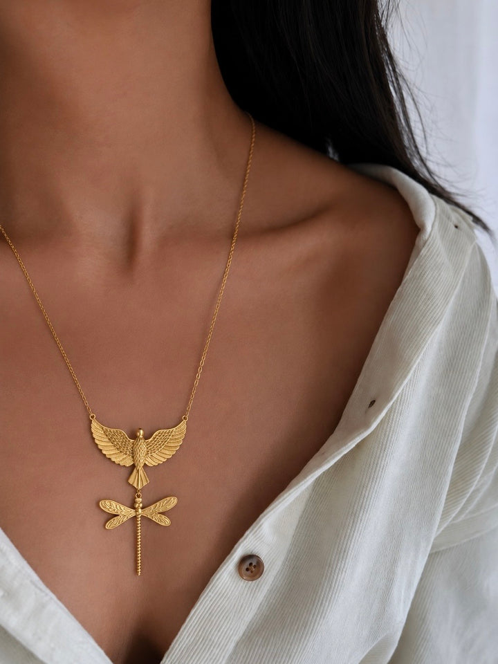 Wing twin necklace