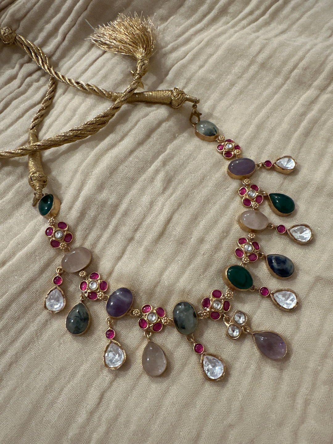 Navya prehnite  lisa necklac