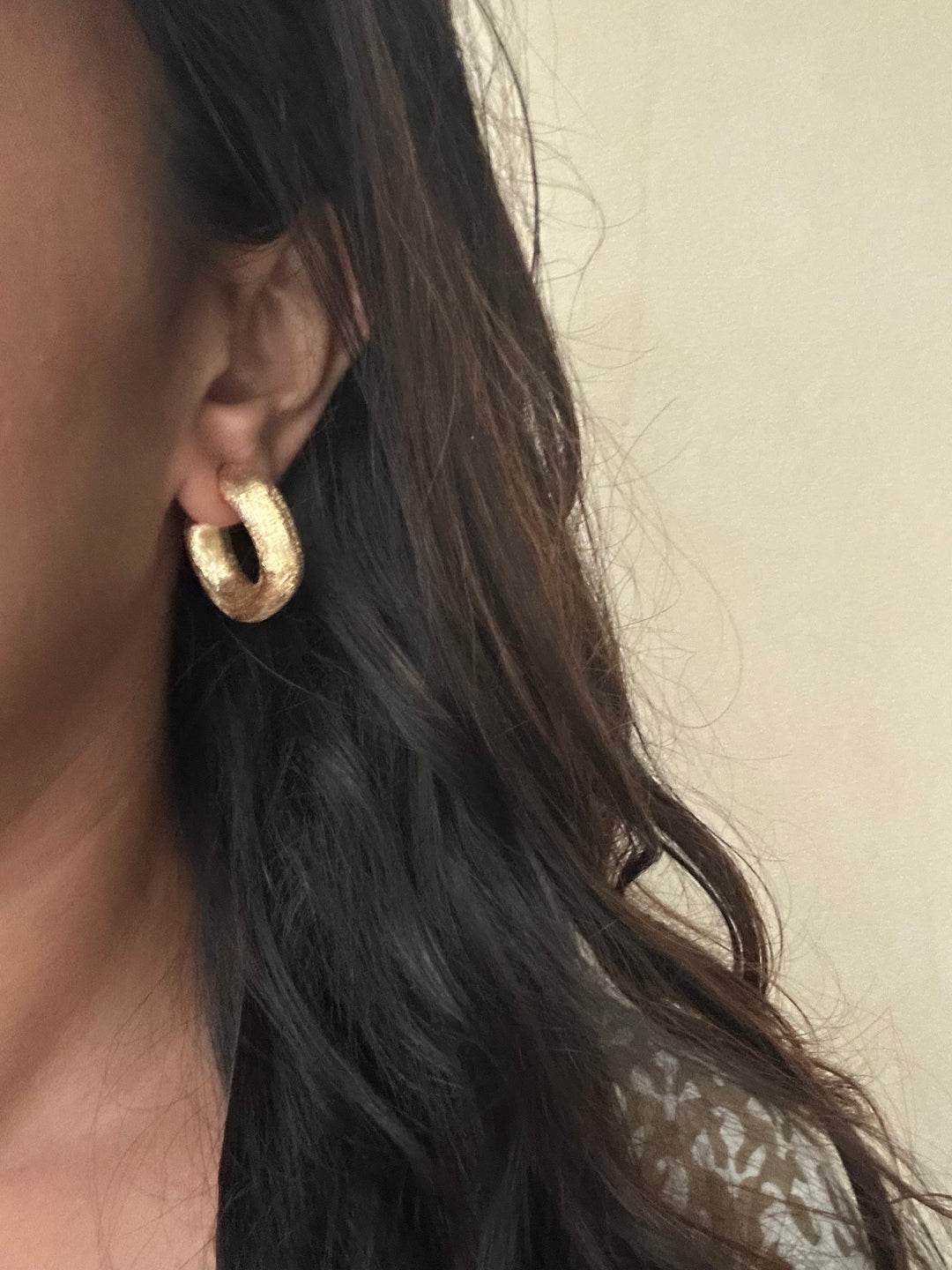 Naila matt hoop earrings
