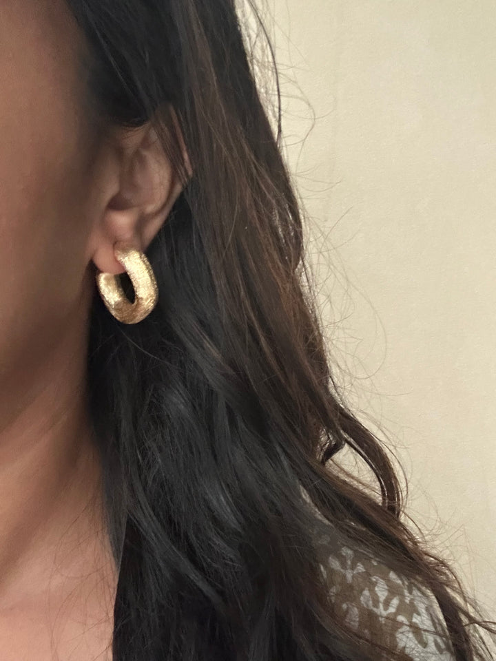 Naila matt hoop earrings