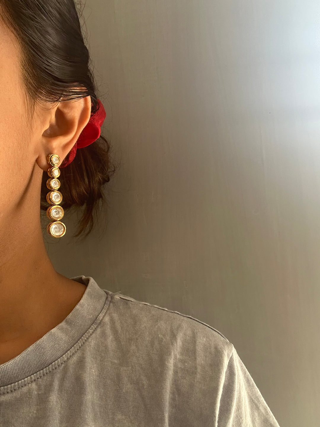 Drop Round Earrings