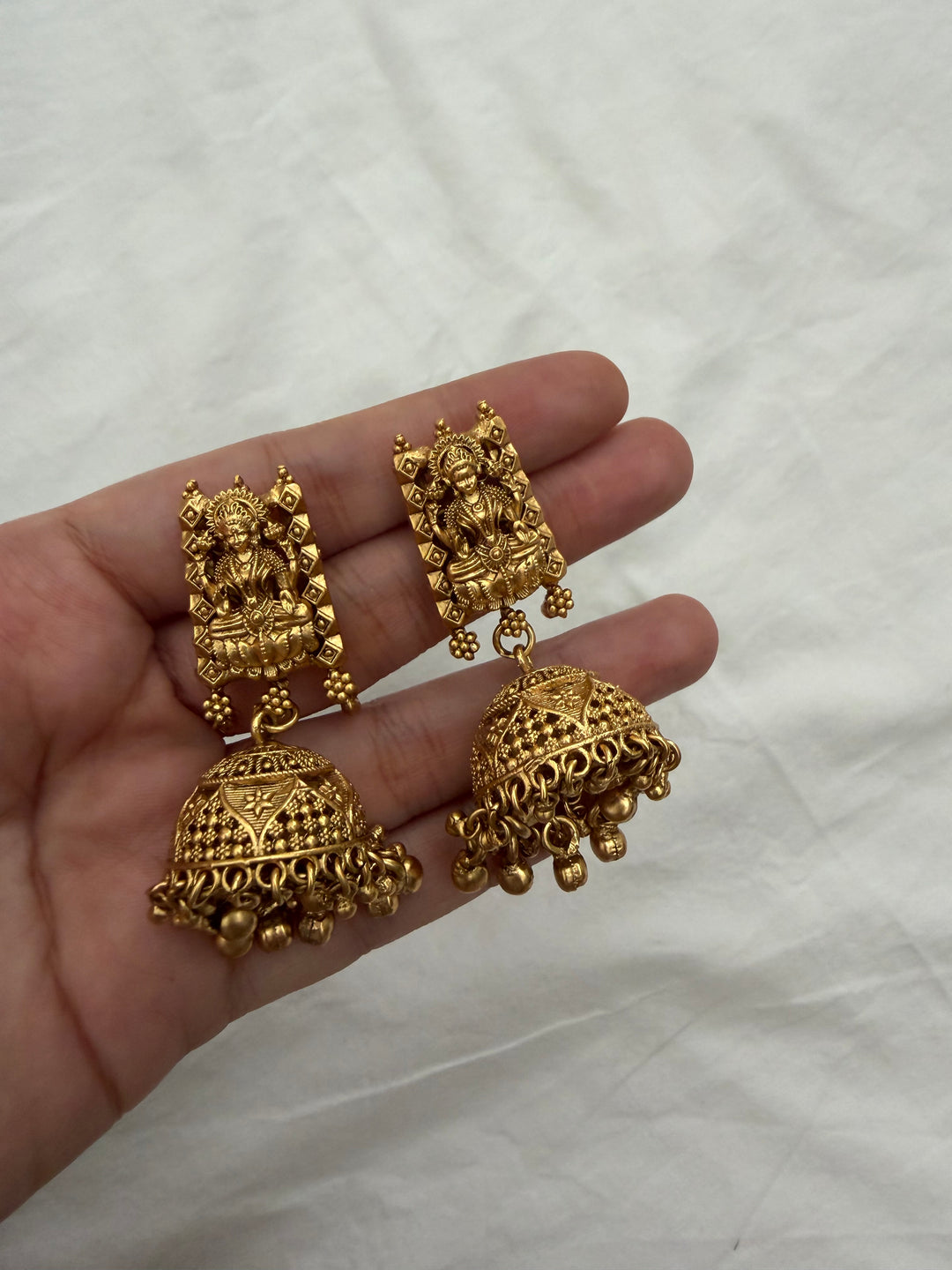 Goddess tanple jhumki earings