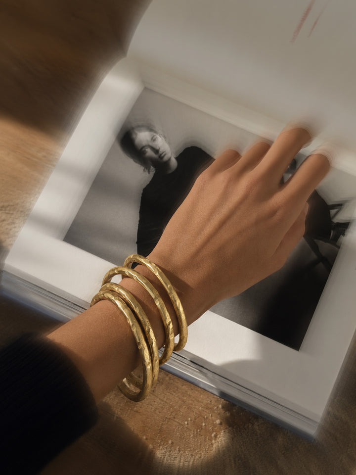 Aura metal bangle bracelet
