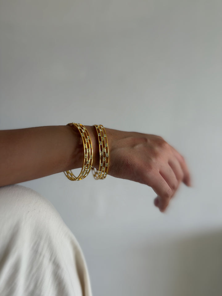 Classic luna gold bangle bracelet